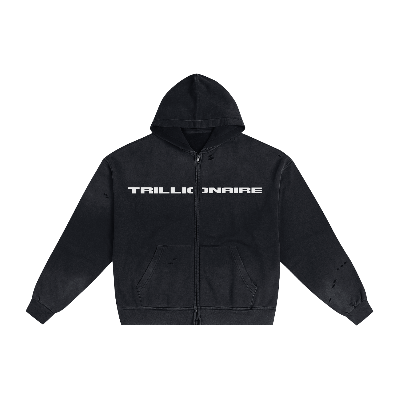 Frayed Sunfade Zip Hoodie