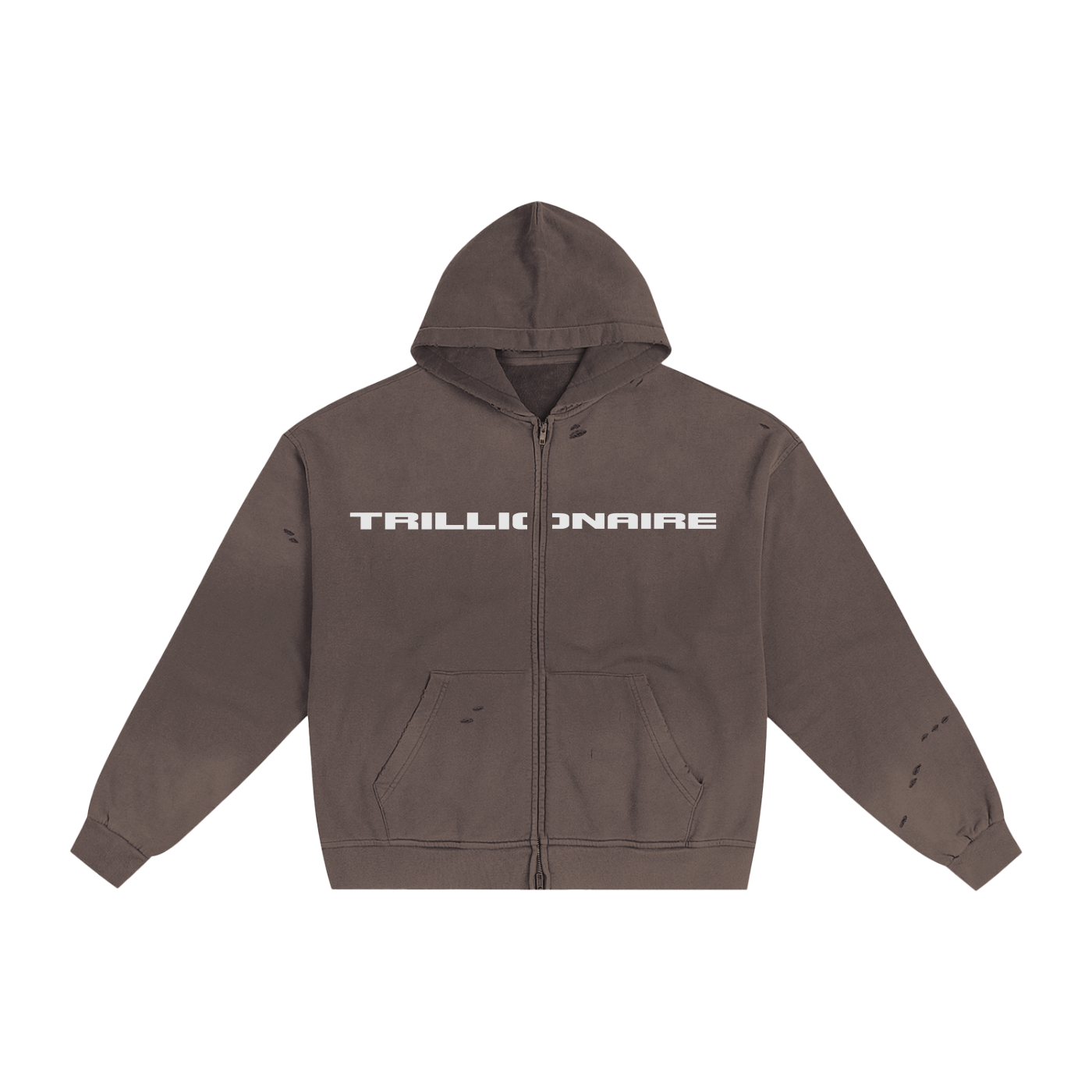 Frayed Sunfade Zip Hoodie