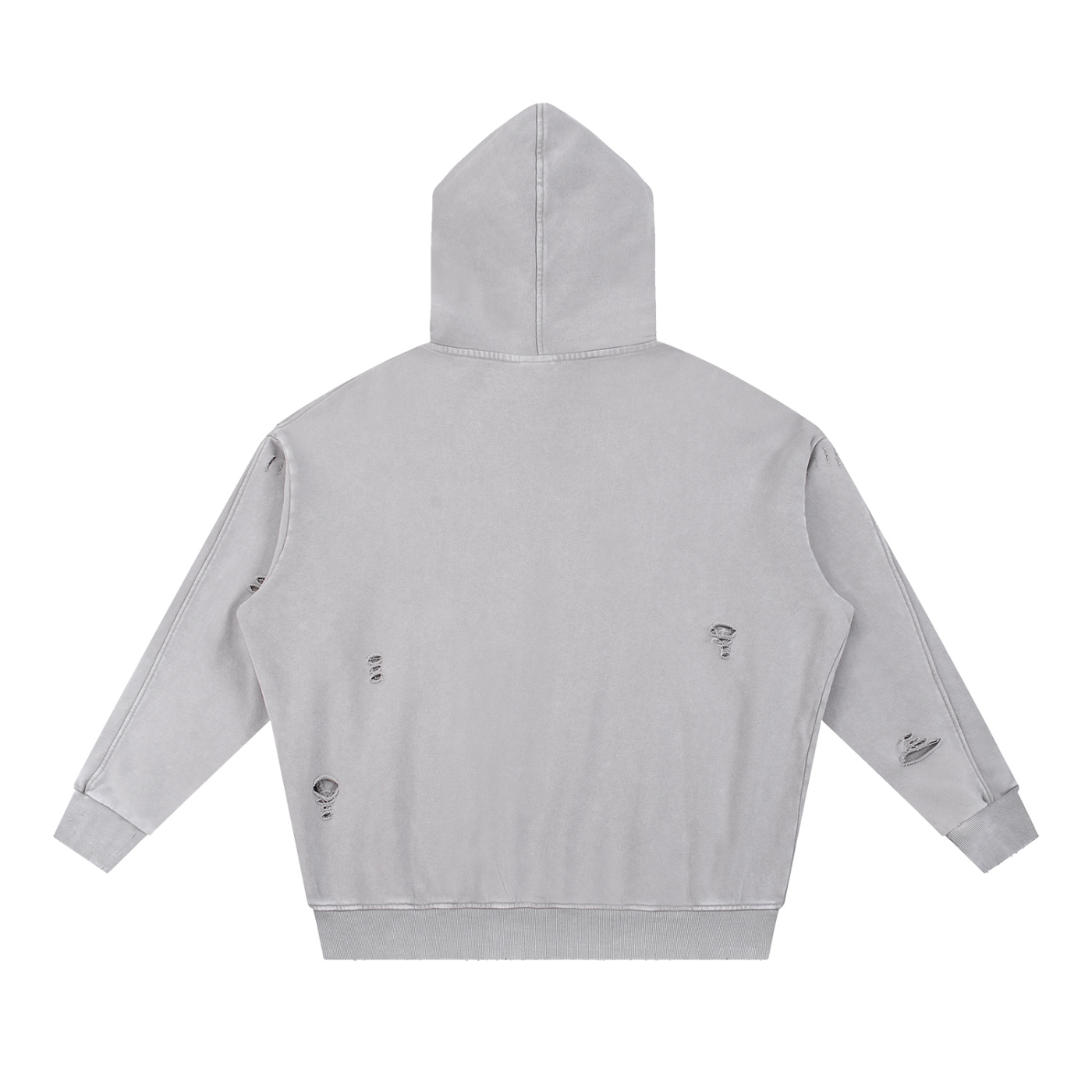 Distressed Panel Hoodie